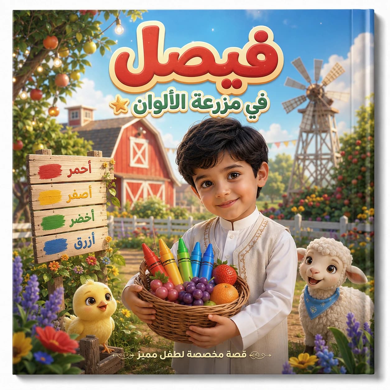 غلاف قصة فيصل في مزرعة الألوان