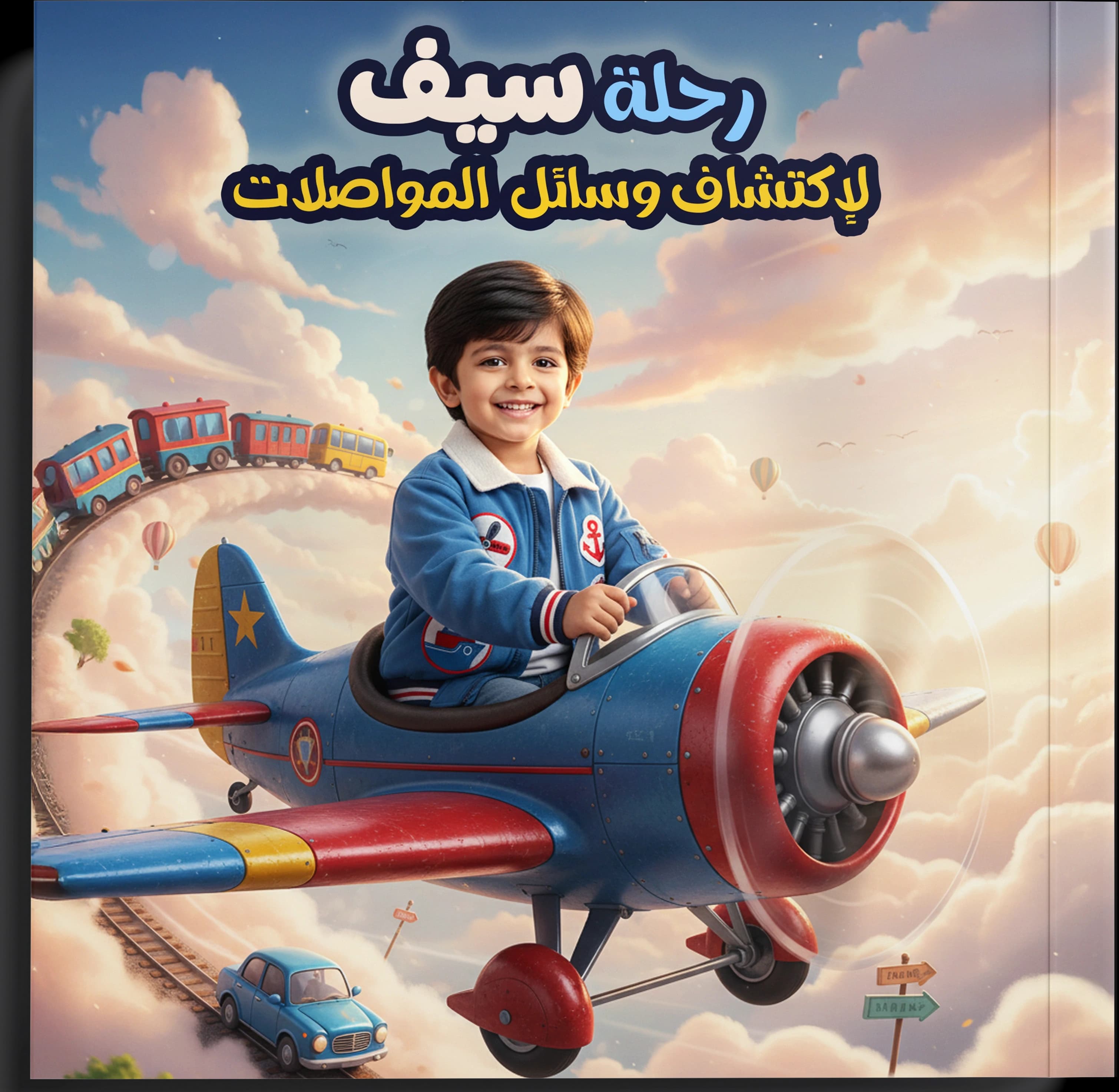 غلاف قصة رحلة سيف لاكتشاف وسائل المواصلات